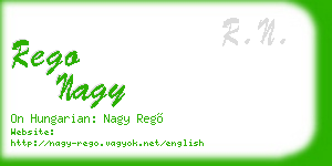 rego nagy business card
